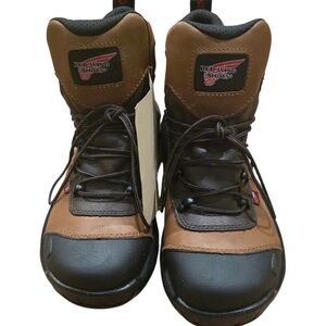 NWOB Red Wing Style 2436 Waterproof Brown and Black Work Boots With Aluminum Toe